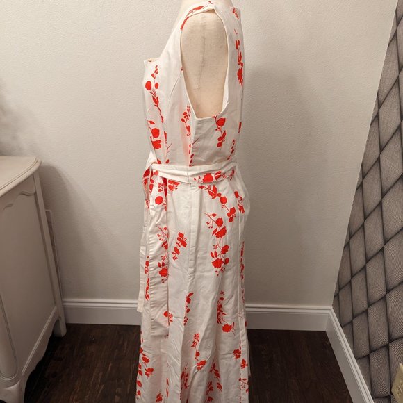 Ann Taylor Floral Button Flare Dress - Picture 8 of 12